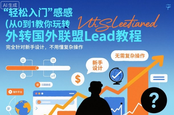 国外联盟賺美刀项目，从0到1教你玩转国外联盟Lead教程，纯新手可操作性100%-副业心选