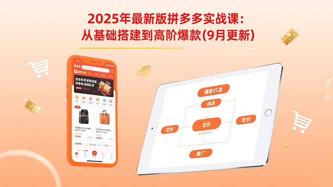 2025年最新版拼多多实战课：从基础搭建到高阶爆款(9月更新-副业心选