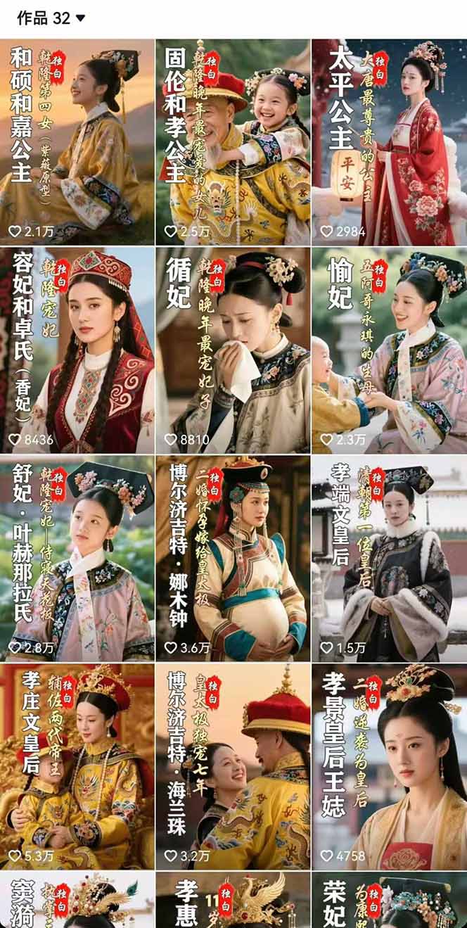 图片[4]-历史女性人物创作课：独白文案+AI克隆+蒙版剪辑，3个月涨粉22w+副业月入3w - 副业心选-副业心选