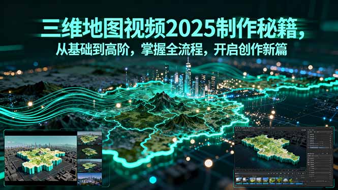 三维地图视频2025制作秘籍，从基础到高阶，掌握全流程，开启创作新篇-副业心选