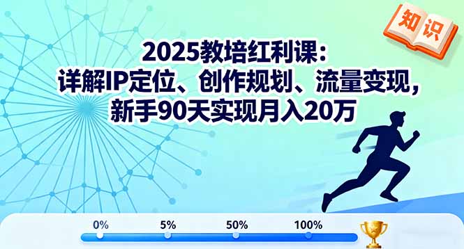 2025教培红利课：详解IP定位、创作规划、流量变现，新手90天实现月入20万-副业心选