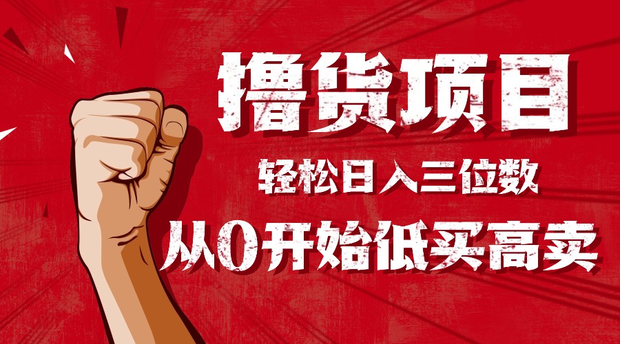 手把手教你撸货，从0开始低买高卖，小白轻松实现日入三位数!!!-副业心选