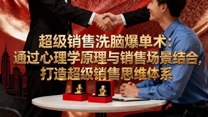 超级销售洗脑爆单术：通过心理学原理与销售场景结合,打造超级销售思维体系 - 副业心选-副业心选
