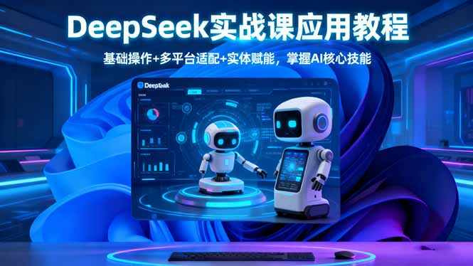 DeepSeek实战课应用教程、基础操作+多平台适配+实体赋能，掌握AI核心技能-副业心选