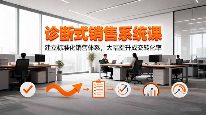 诊断式销售系统课，建立标准化销售体系，大幅提升成交转化率 - 副业心选-副业心选