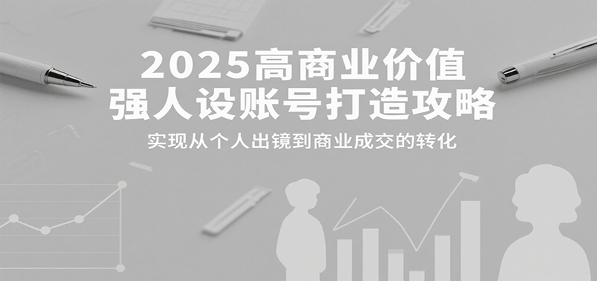 2025高商业价值强人设账号打造攻略，实现从个人出镜到商业成交的转化 - 副业心选-副业心选
