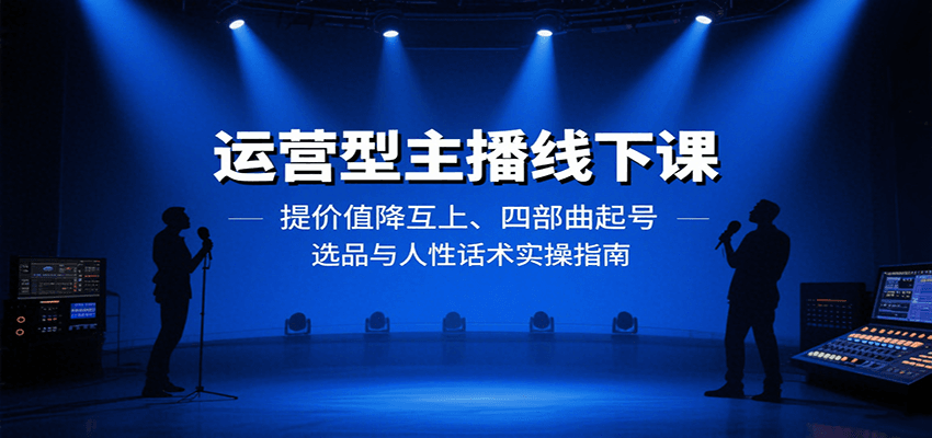 运营型主播线下课：提价值降互上、四部曲起号、选品与人性话术实操指南-副业心选