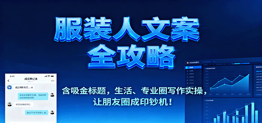 服装人文案全攻略，含吸金标题，生活、专业圈写作实操，让朋友圈成印钞机！-副业心选