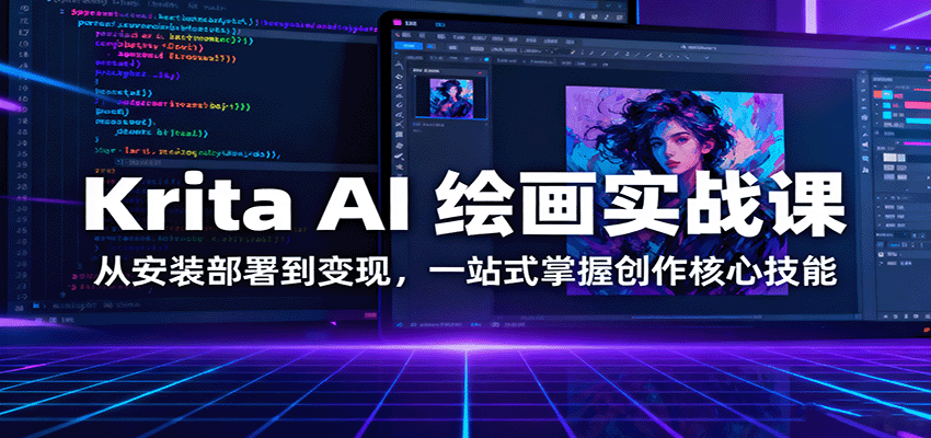 Krita AI 绘画实战课：从安装部署到变现，一站式掌握创作核心技能-副业心选