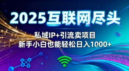 2025网创尽头王炸项目！私域IP+精准引流，新手小白在家躺賺日入1k，零经验也能上手【揭秘】-副业心选