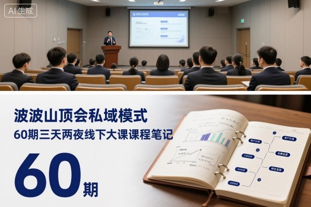 波波山顶会私域模式60期三天两夜线下大课课程笔记(文档)-副业心选