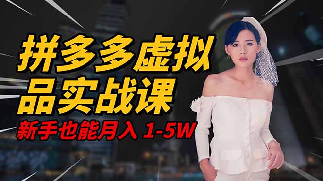 2025 拼多多虚拟品系统实战课，轻资产项目，可矩阵开工作室，新手也能…-副业心选