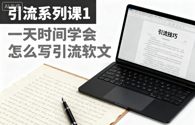 引流系列课1，一天时间学会怎么写引流软文-副业心选