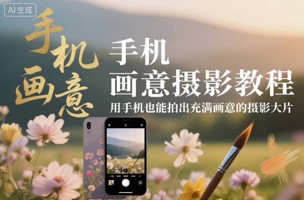 手机画意摄影教程，用手机也能拍出充满画意的摄影大片 - 副业心选-副业心选