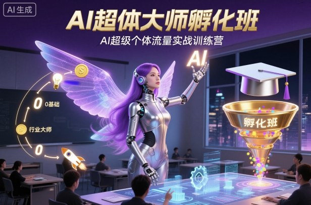 AI超体大师孵化班，AI超级个体流量实战训练营-副业心选
