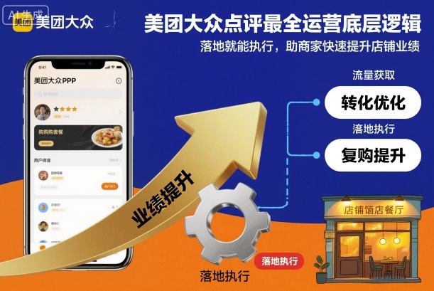 美团大众点评最全运营底层逻辑，落地就能执行，助商家快速提升店铺业绩-副业心选