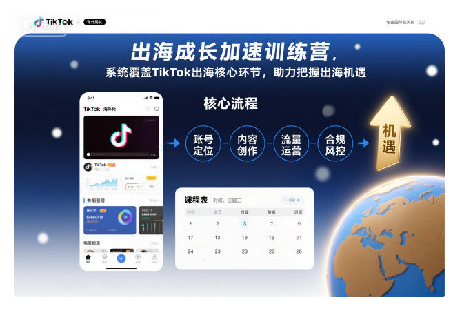 出海成长加速训练营，系统覆盖TikTok出海核心环节，助力把握出海机遇(更新)-副业心选