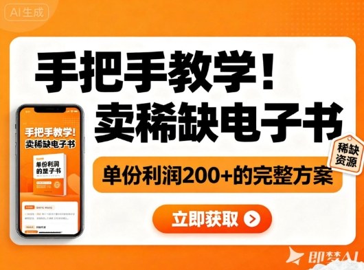 手把手教学！在小红书卖稀缺电子书，单份利润2张+的完整方案-副业心选