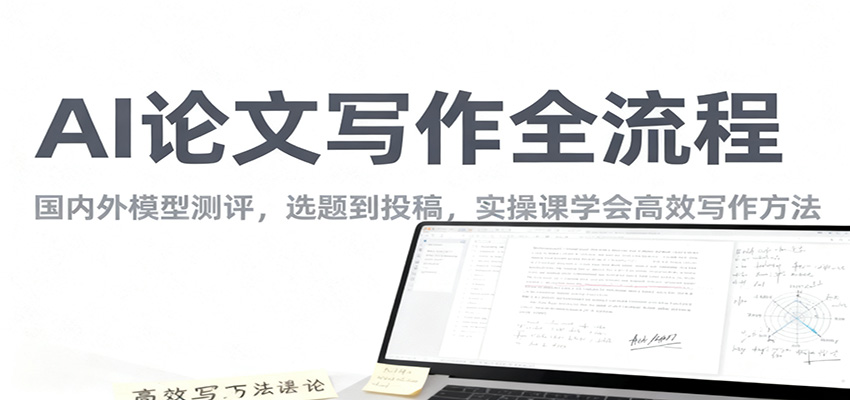 AI论文写作全流程，国内外模型测评，选题到投稿，实操课学高效写作方法-副业心选