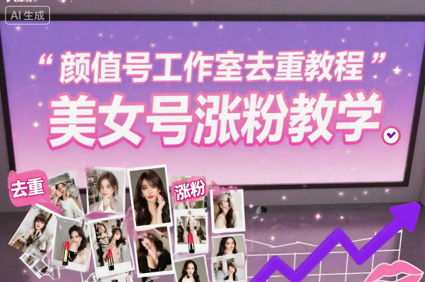 颜值号工作室去重教程，美女号涨粉教学-副业心选