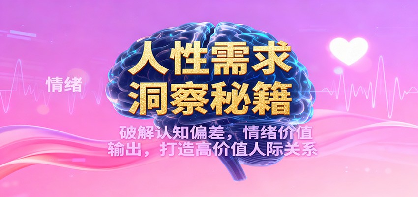 人性需求洞察秘籍，破解认知偏差，情绪价值输出，打造高价值人际关系 - 副业心选-副业心选