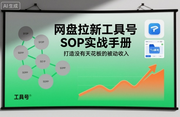 网盘拉新工具号SOP实战手册，打造没有天花板的被动收入-副业心选