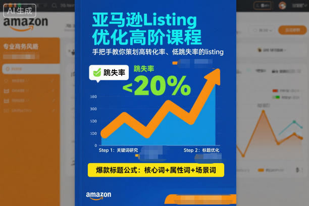 亚马逊Listing优化高阶课程，手把手教你策划高转化率、低跳失率的listing-副业心选