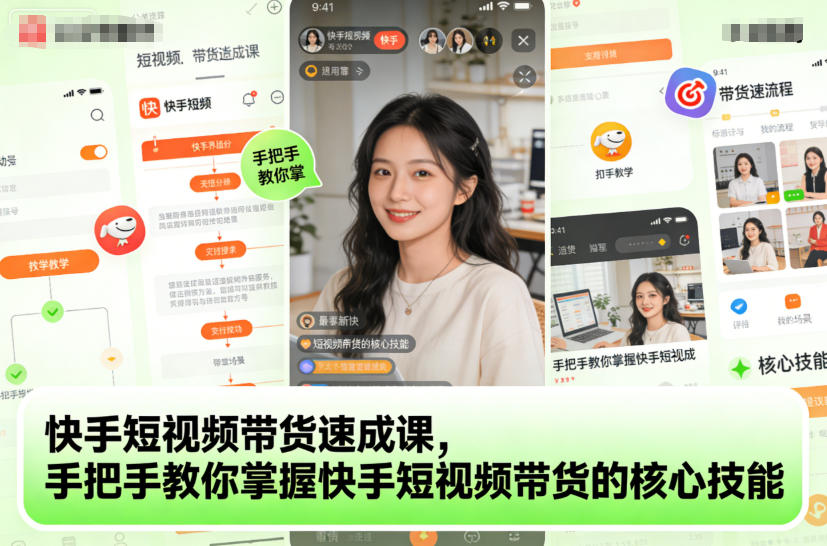 快手短视频带货速成课，手把手教你掌握快手短视频带货的核心技能-副业心选