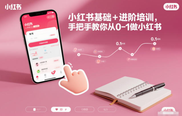 小红书基础+进阶培训，手把手教你从0-1做小红书-副业心选