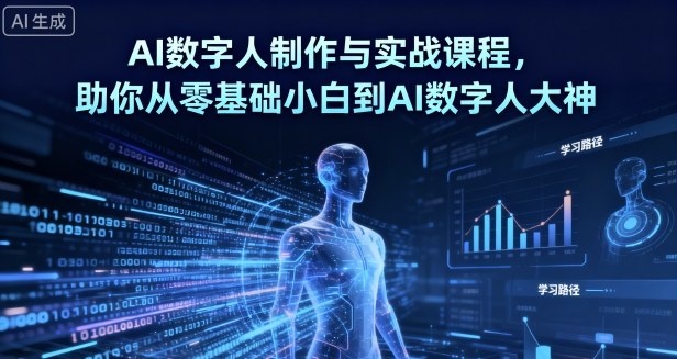 AI数字人制作 从零基础到大神-副业心选