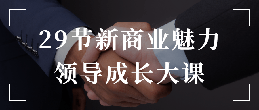 29节新商业魅力领导成长大课-副业心选