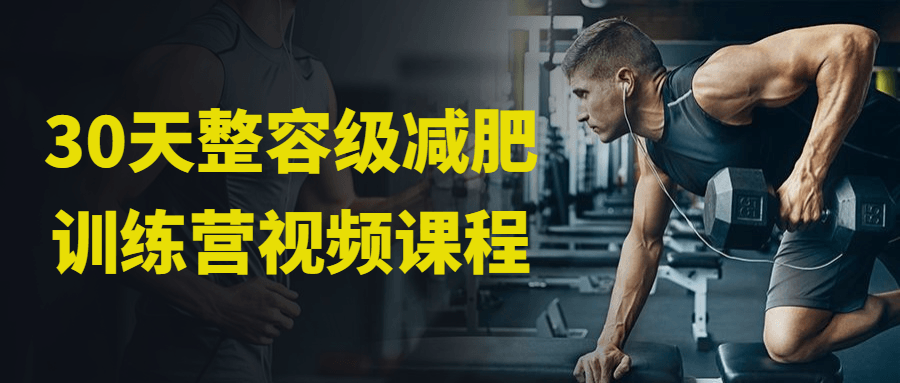 30天整容级减肥训练营视频课程-副业心选
