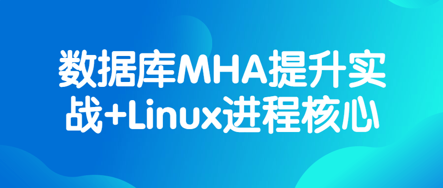 数据库MHA提升实战+Linux进程核心-副业心选