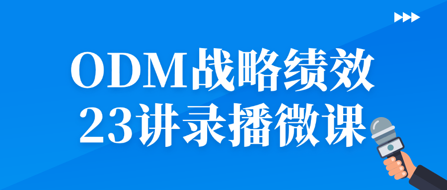 ODM战略绩效23讲录播微课-副业心选