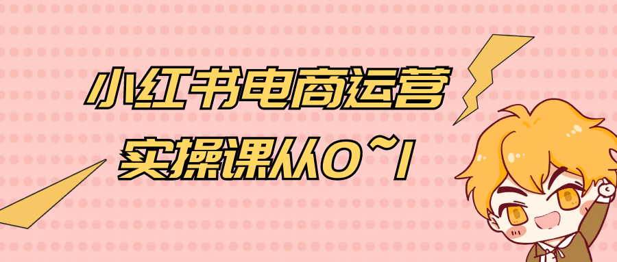 小红书电商运营实操课从0~1-副业心选
