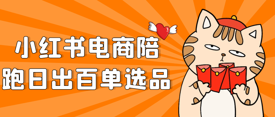 小红书电商陪跑日出百单选品-副业心选