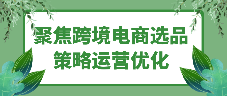 聚焦跨境电商选品策略运营优化-副业心选
