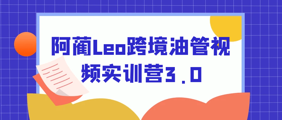 阿蔺Leo跨境油管视频实训营3.0-副业心选