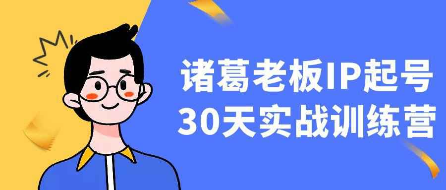 诸葛老板IP起号30天实战训练营-副业心选