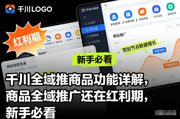 千川全域推商品功能详解，商品全域推广还在红利期，新手必看 - 副业心选-副业心选