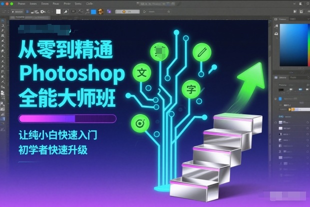 从零到精通Photoshop全能大师班，让纯小白快速入门，初学者快速升级-副业心选