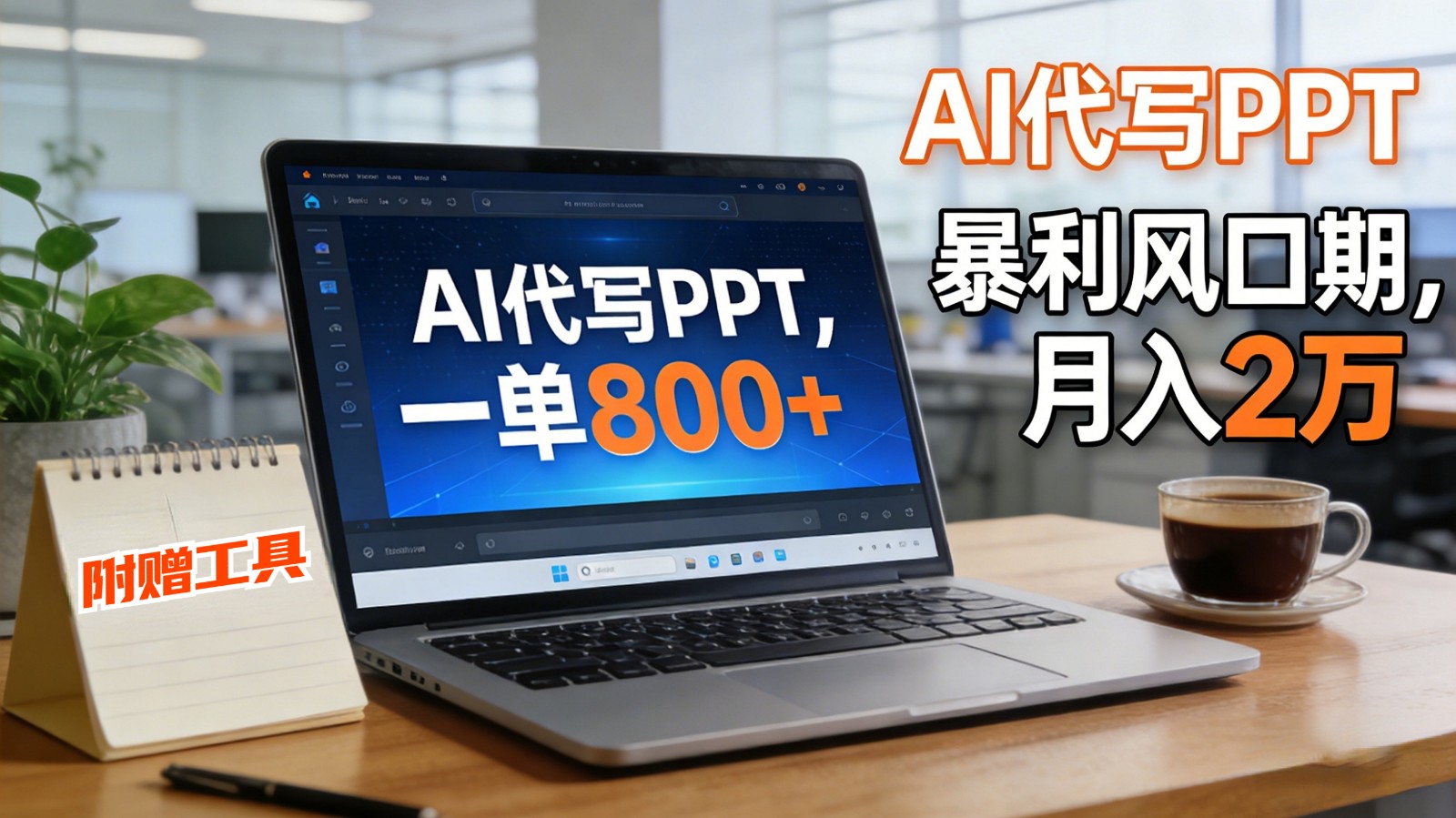 AI 代写做 PPT！一单狂赚 800+，风口期月入 2 万(工具 + 提示词直接送)-副业心选
