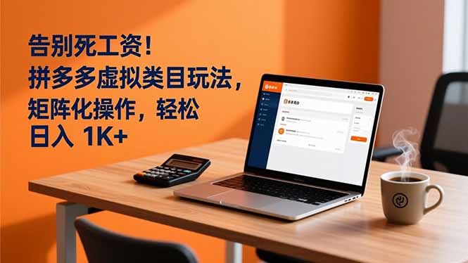 告别死工资！拼多多虚拟类目玩法，矩阵化操作，轻松日入 1K+-副业心选