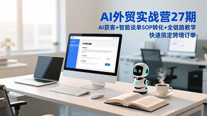 AI外贸实战营27期，AI获客+智能谈单+SOP转化+全链路教学，快速搞定跨境订单-副业心选