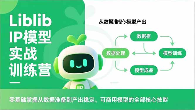 Liblib IP模型实战训练营，零基础掌握从数据准备到产出稳定、可商用模型的全部核心技能-副业心选