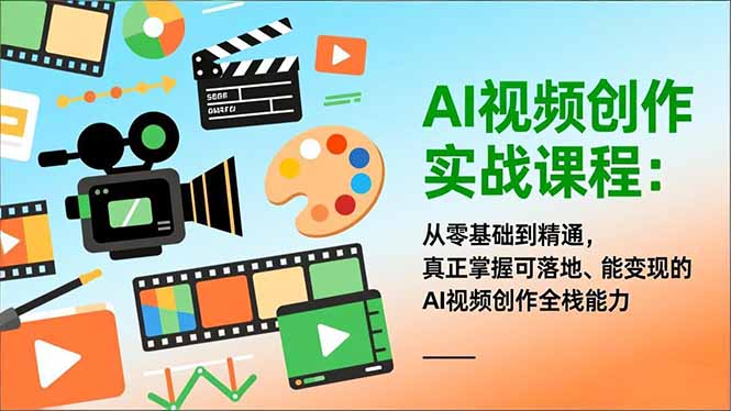 AI视频创作实战课程：从零基础到精通，真正掌握可落地、能变现的AI视频创作全栈能力-副业心选