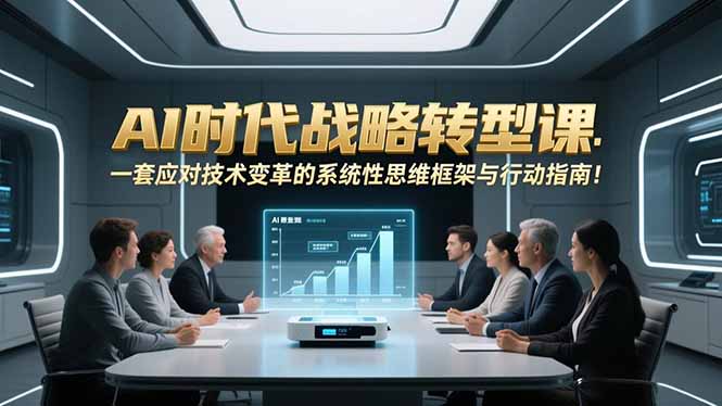 AI时代战略转型课：一套应对技术变革的系统性思维框架与行动指南！-副业心选