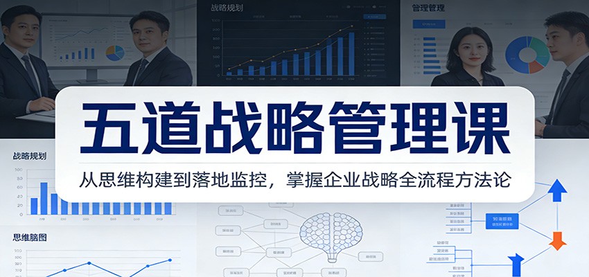 五道战略管理课：从思维构建到落地监控，掌握企业战略全流程方法论-副业心选