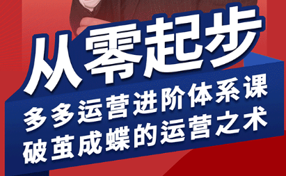 海神·拼多多运营进阶系统课(更新8月)-副业心选