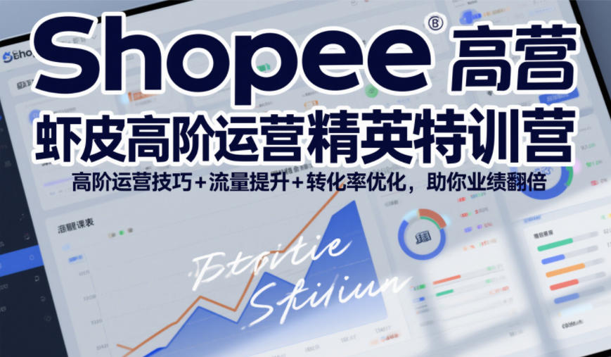 Shopee虾皮高阶运营精英特训营，高阶运营技巧+流量提升+转化率优化，助你业绩翻倍-副业心选